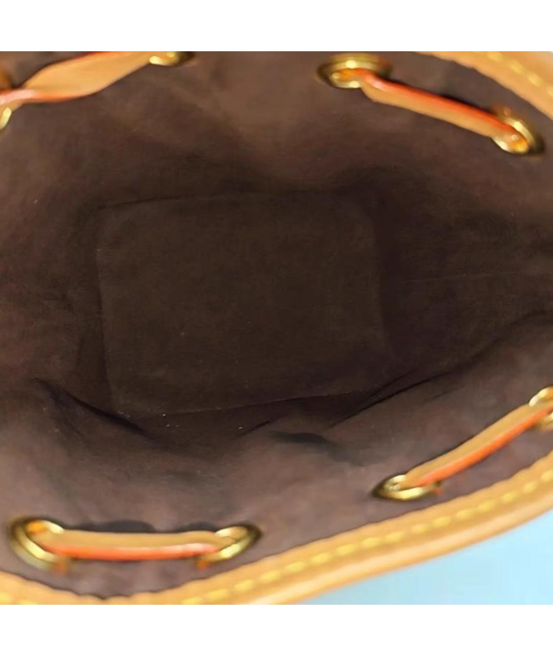 LOUIS VUITTON Коричневая кожаная сумка тоут, фото 4