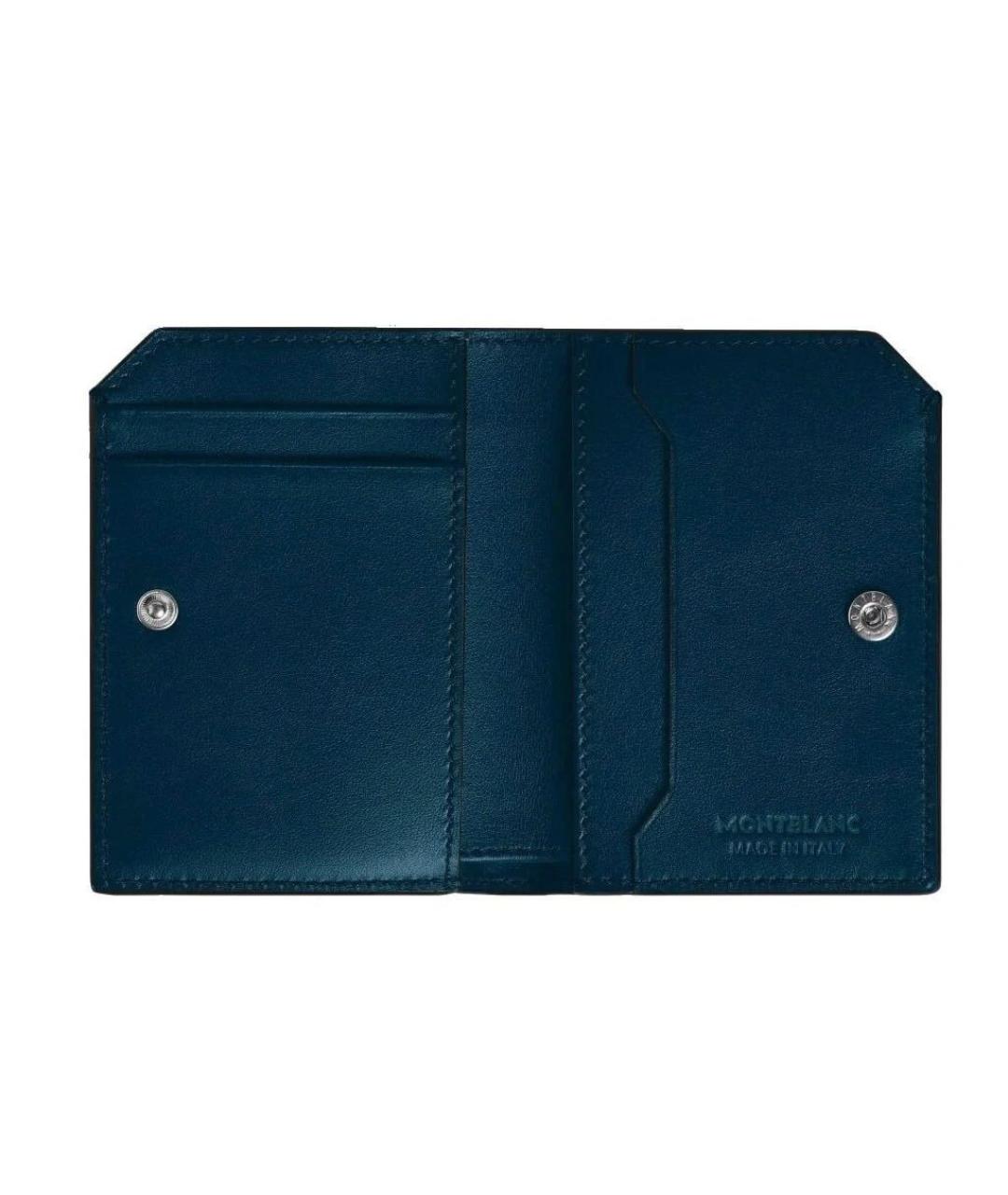 MONTBLANC Бирюзовый кожаный кардхолдер, фото 2