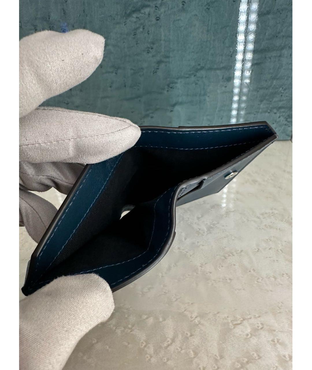 MONTBLANC Бирюзовый кожаный кардхолдер, фото 3