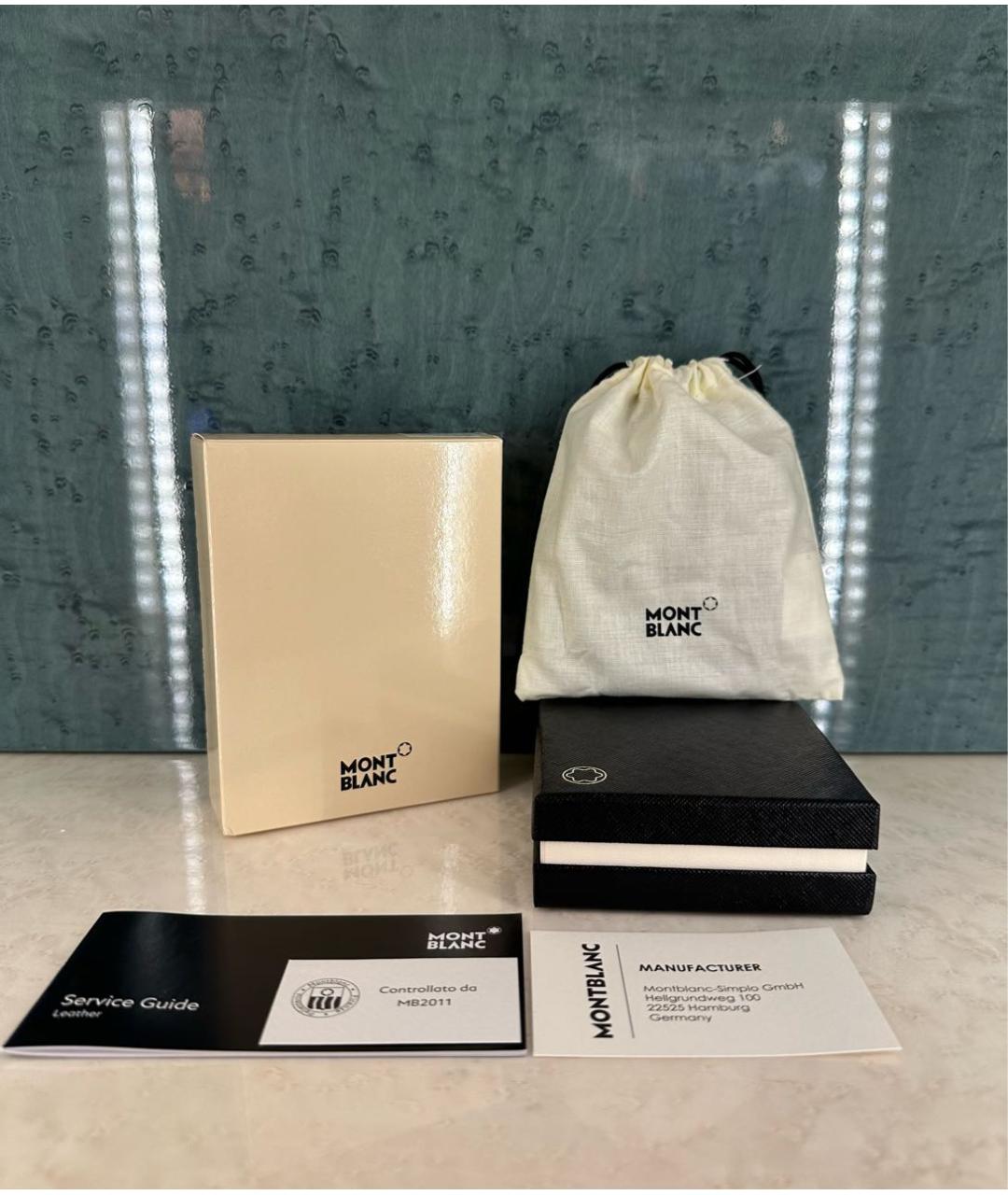 MONTBLANC Бирюзовый кожаный кардхолдер, фото 7