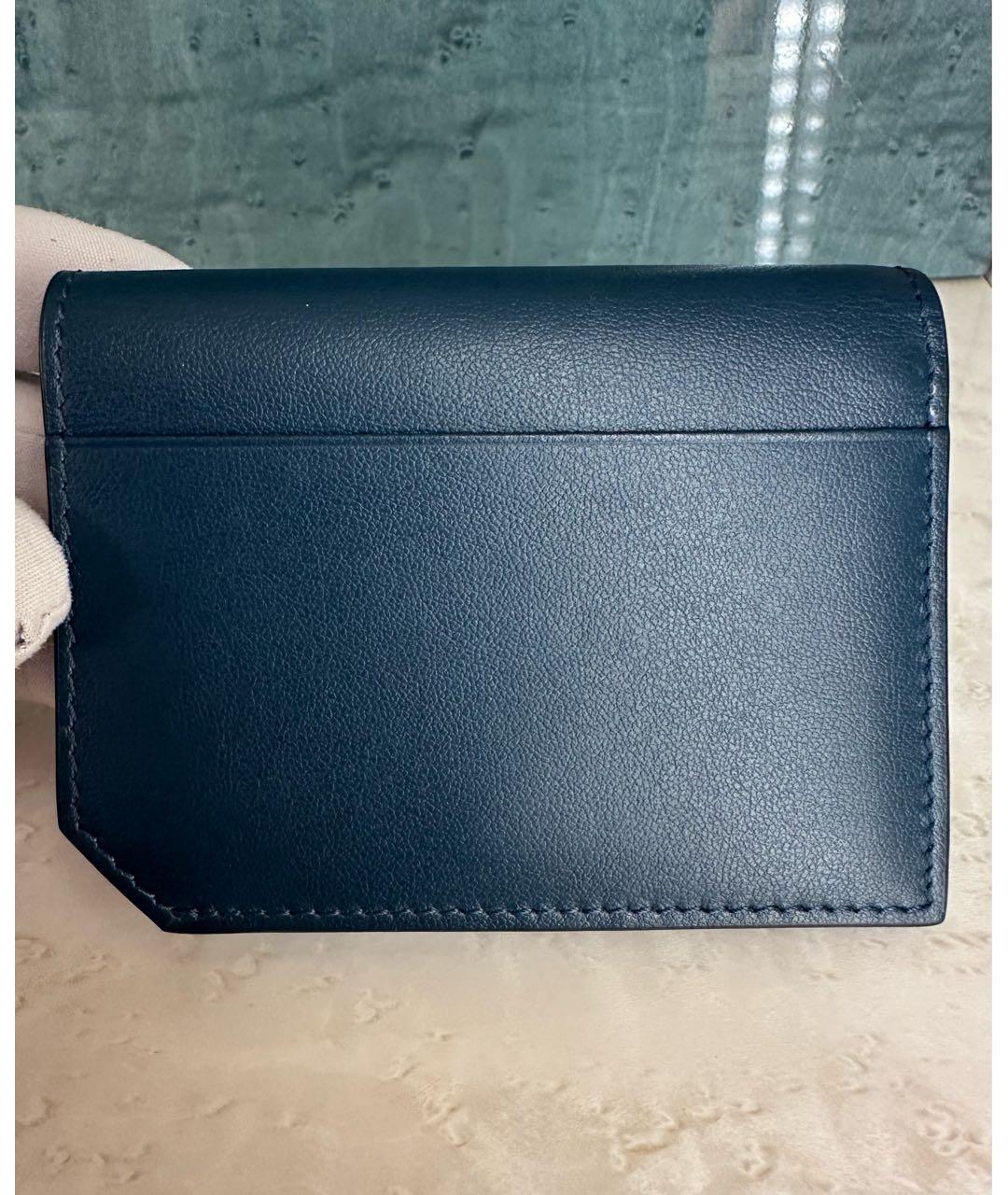 MONTBLANC Бирюзовый кожаный кардхолдер, фото 5