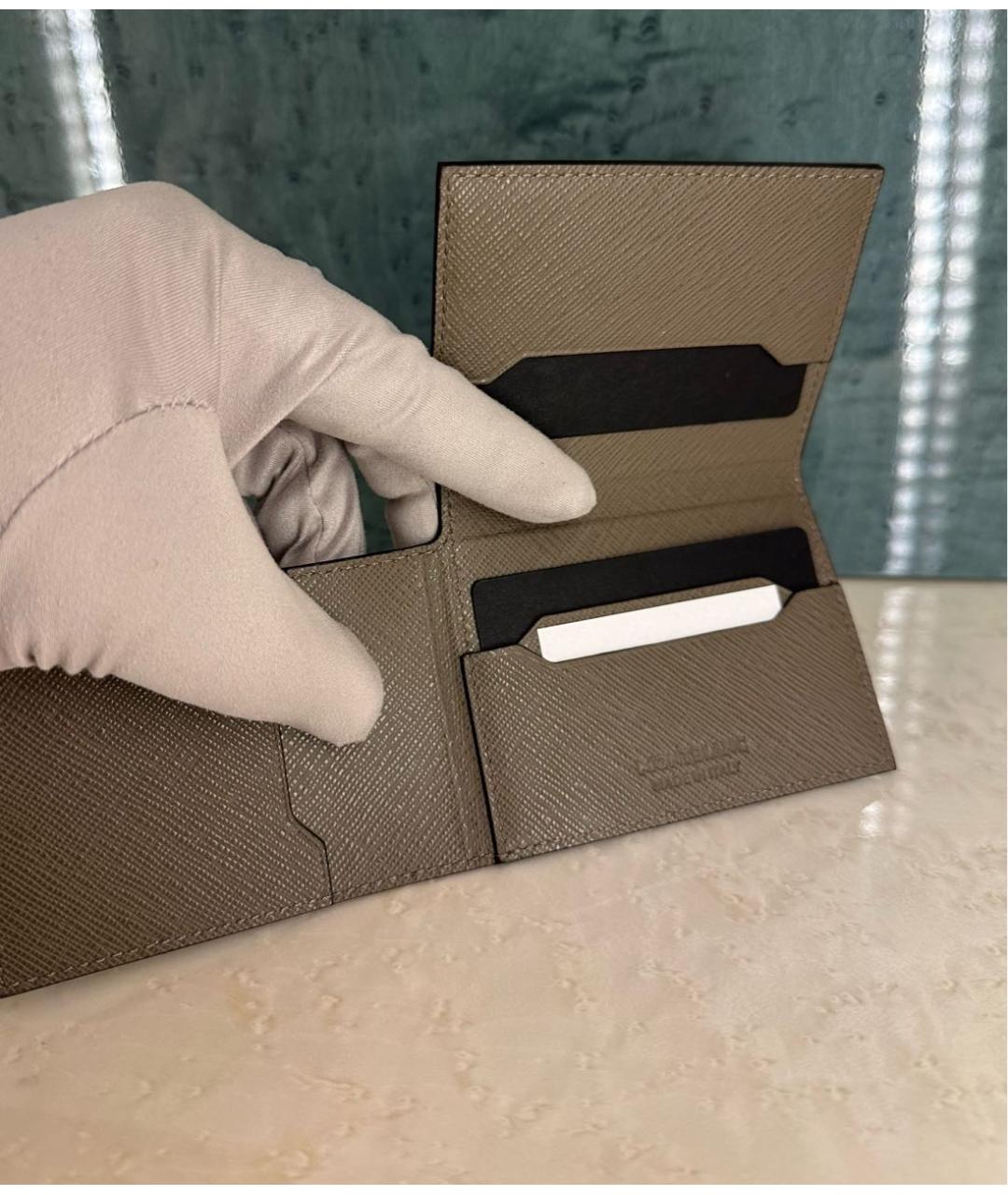 MONTBLANC Бежевый кожаный кардхолдер, фото 5