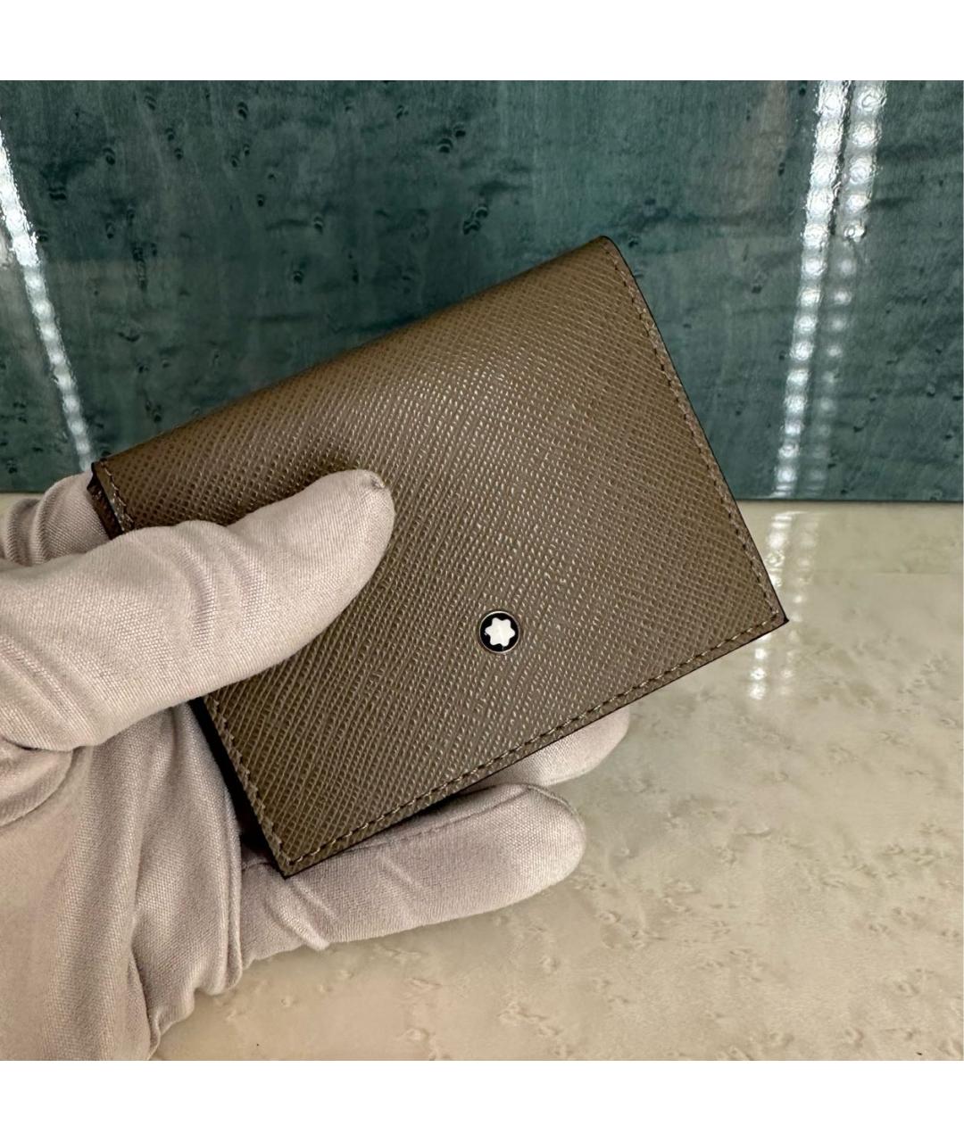MONTBLANC Бежевый кожаный кардхолдер, фото 6