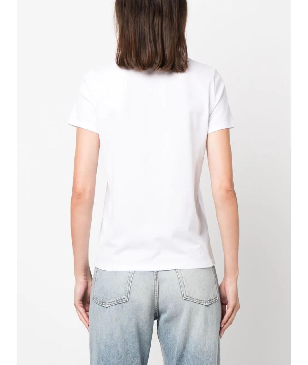 ELISABETTA FRANCHI Белая хлопковая футболка, фото 4