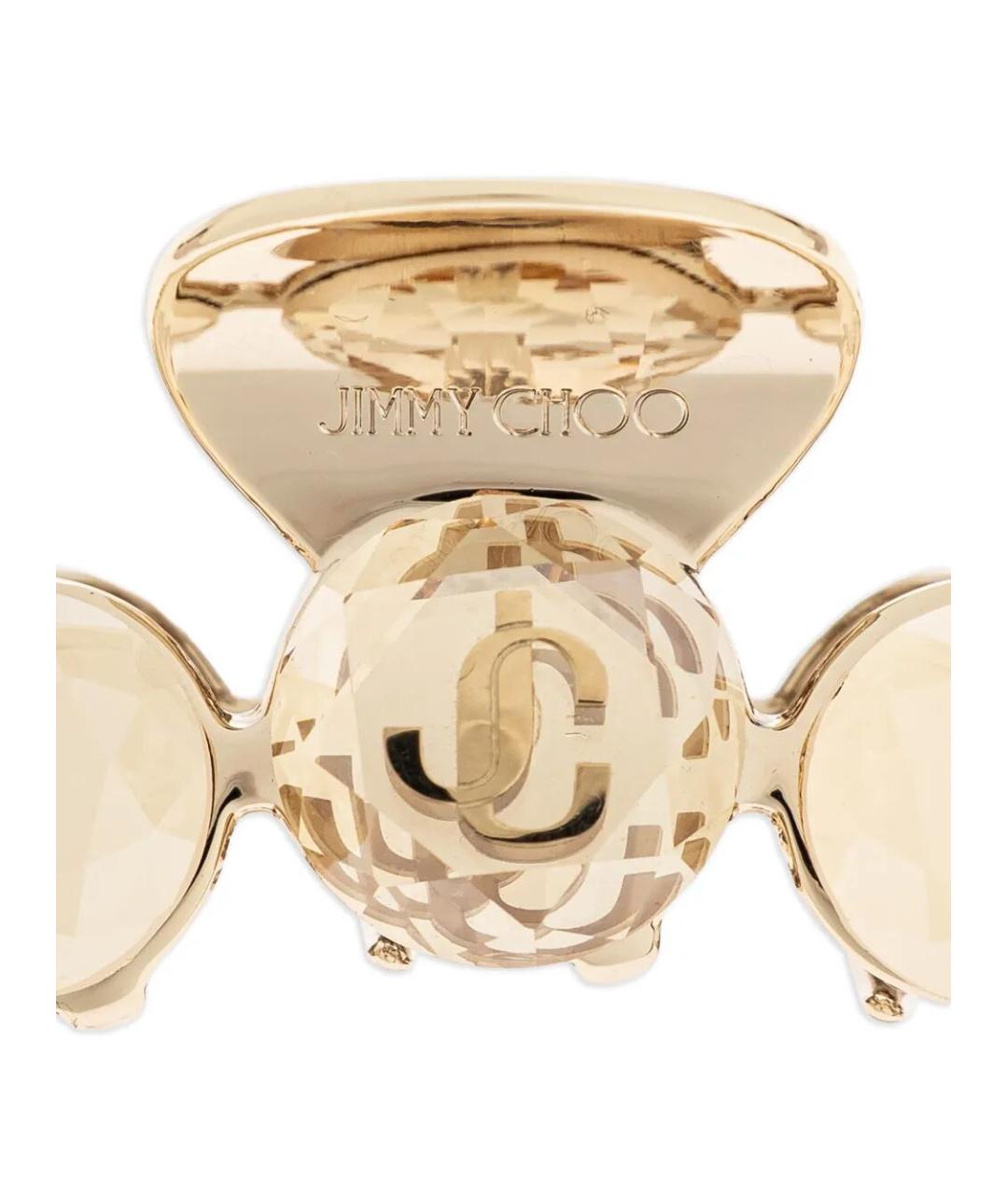 JIMMY CHOO Золотая заколка, фото 4