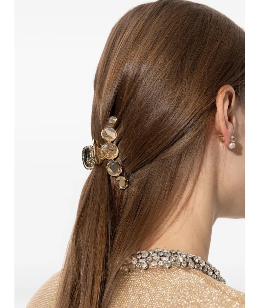 JIMMY CHOO Золотая заколка, фото 2