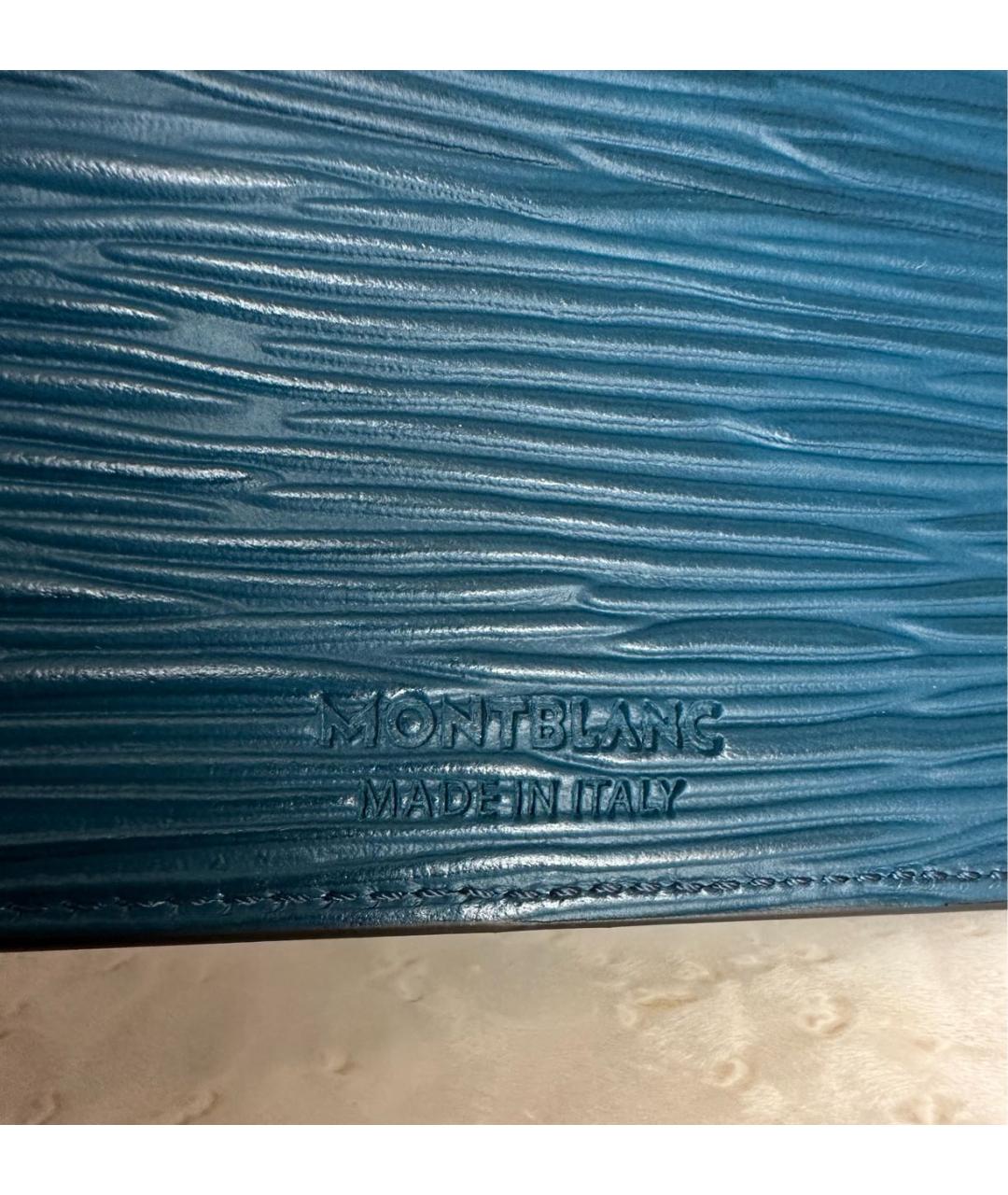 MONTBLANC Синий кожаный кардхолдер, фото 5