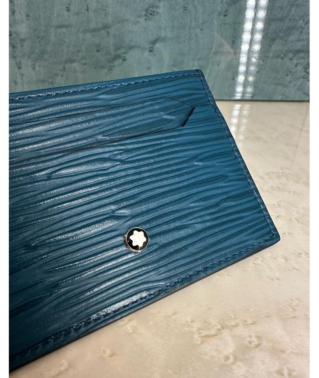 MONTBLANC Синий кожаный кардхолдер, фото 4