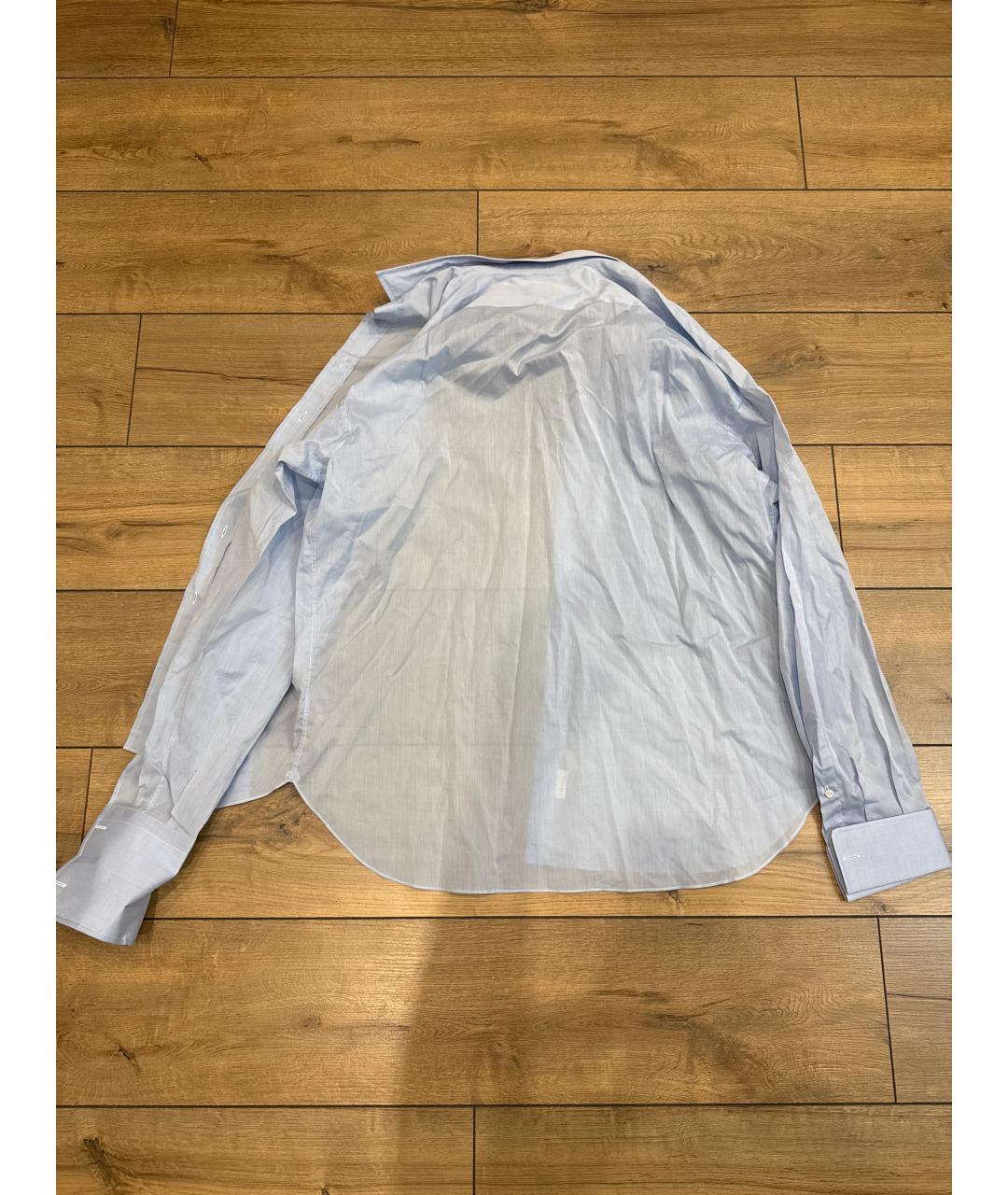 BRIONI Голубая хлопковая классическая рубашка, фото 2