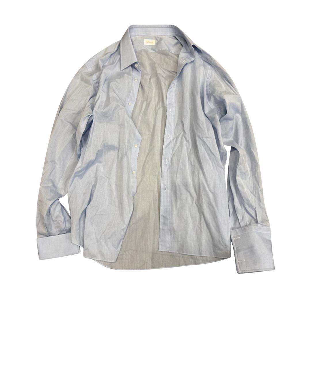 BRIONI Голубая хлопковая классическая рубашка, фото 1