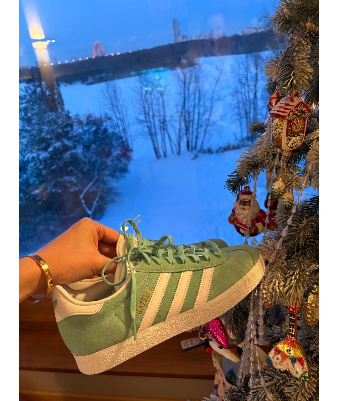 ADIDAS Бирюзовые замшевые кеды, фото 2