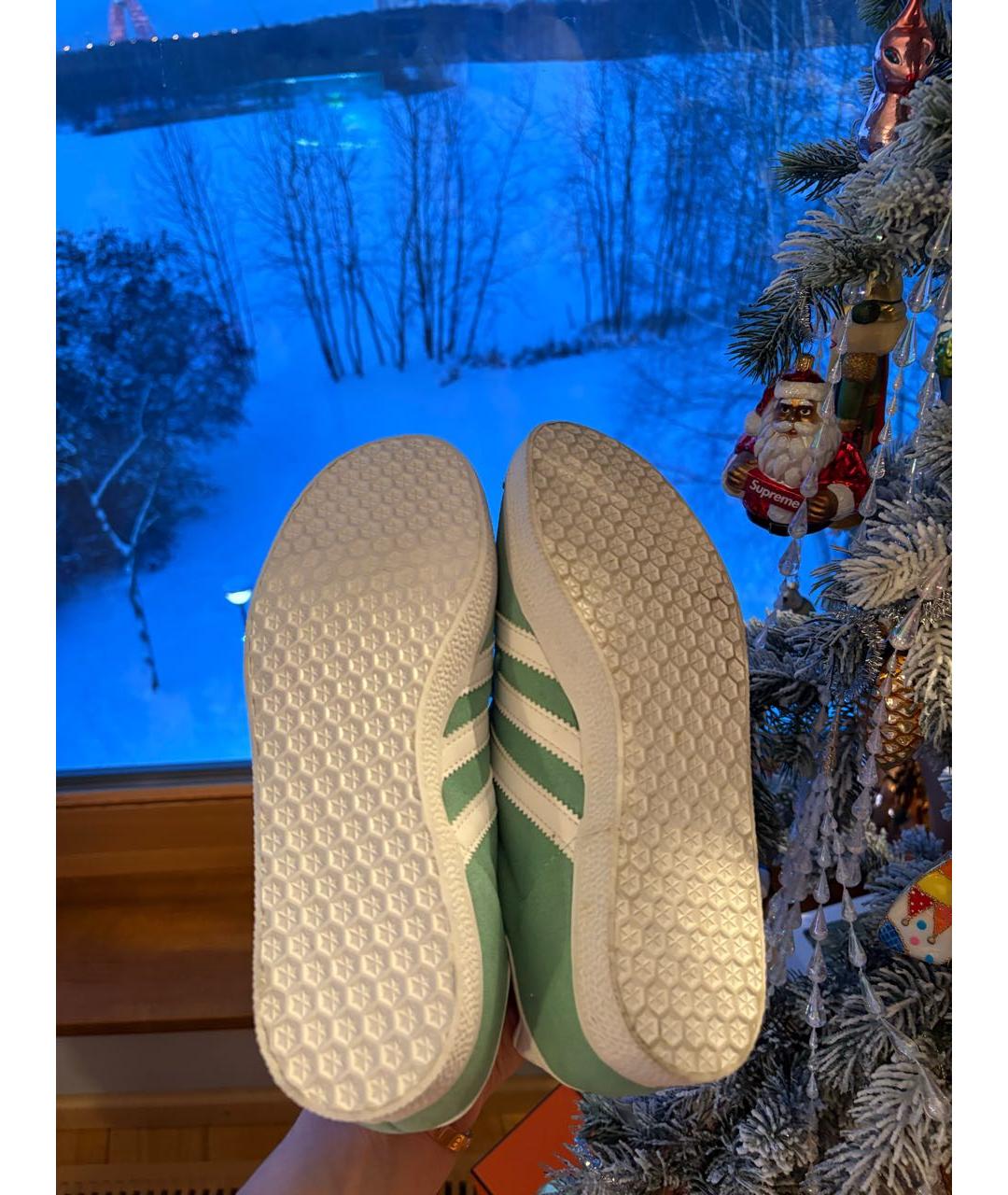 ADIDAS Бирюзовые замшевые кеды, фото 3