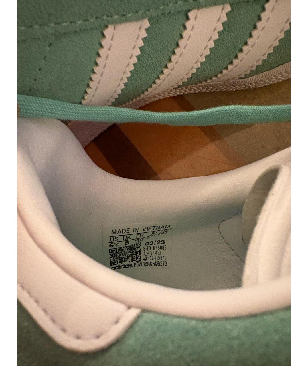 ADIDAS Бирюзовые замшевые кеды, фото 5