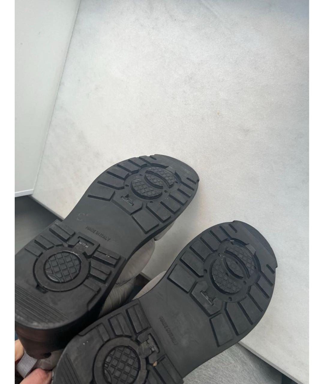 CHANEL Серые синтетические сапоги, фото 3