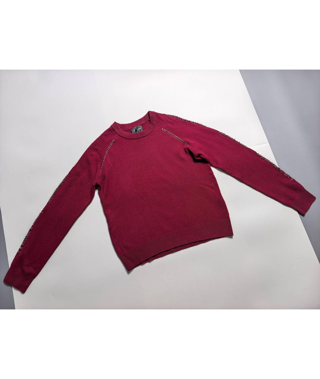 THE KOOPLES Бордовый шерстяной джемпер / свитер, фото 7