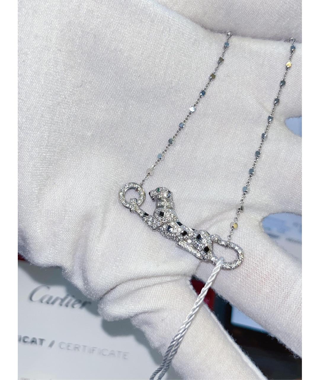 CARTIER Серебряное колье из белого золота, фото 5