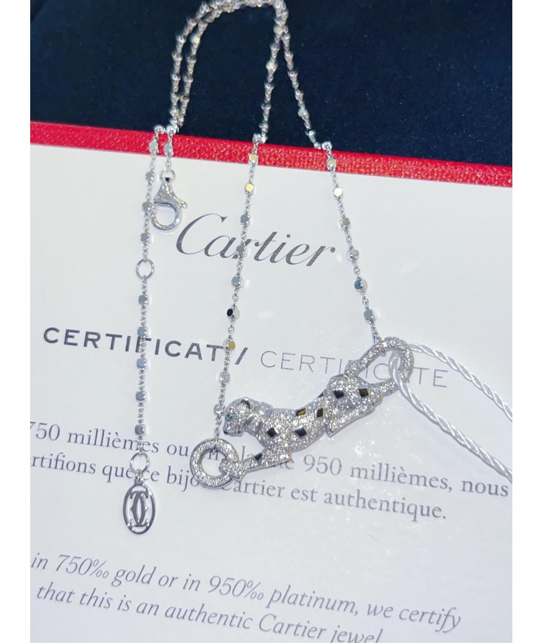CARTIER Серебряное колье из белого золота, фото 4