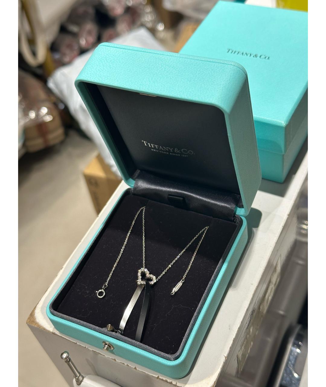 TIFFANY&CO Серебряное платиновое колье, фото 3