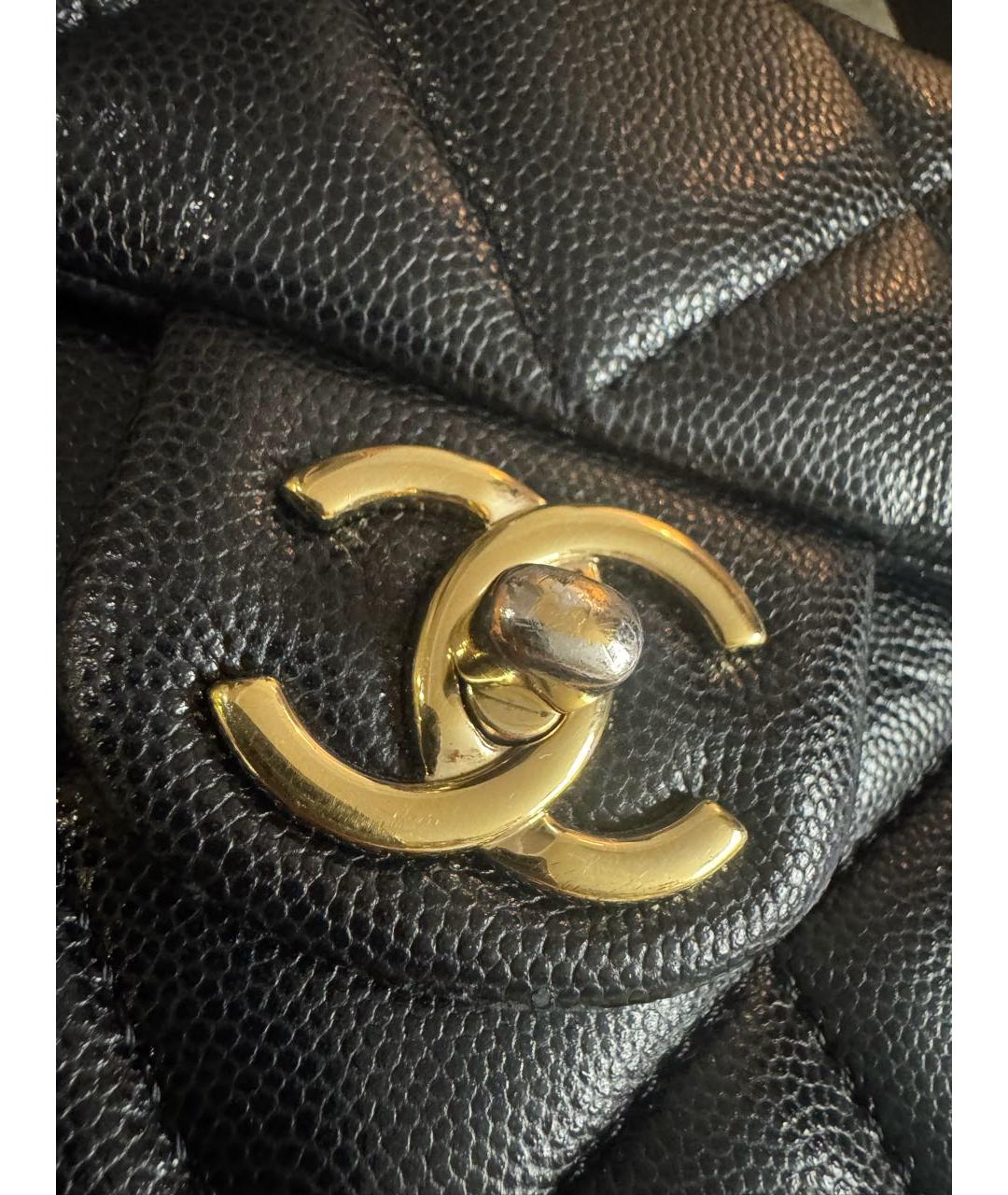 CHANEL Черная кожаная сумка через плечо, фото 6