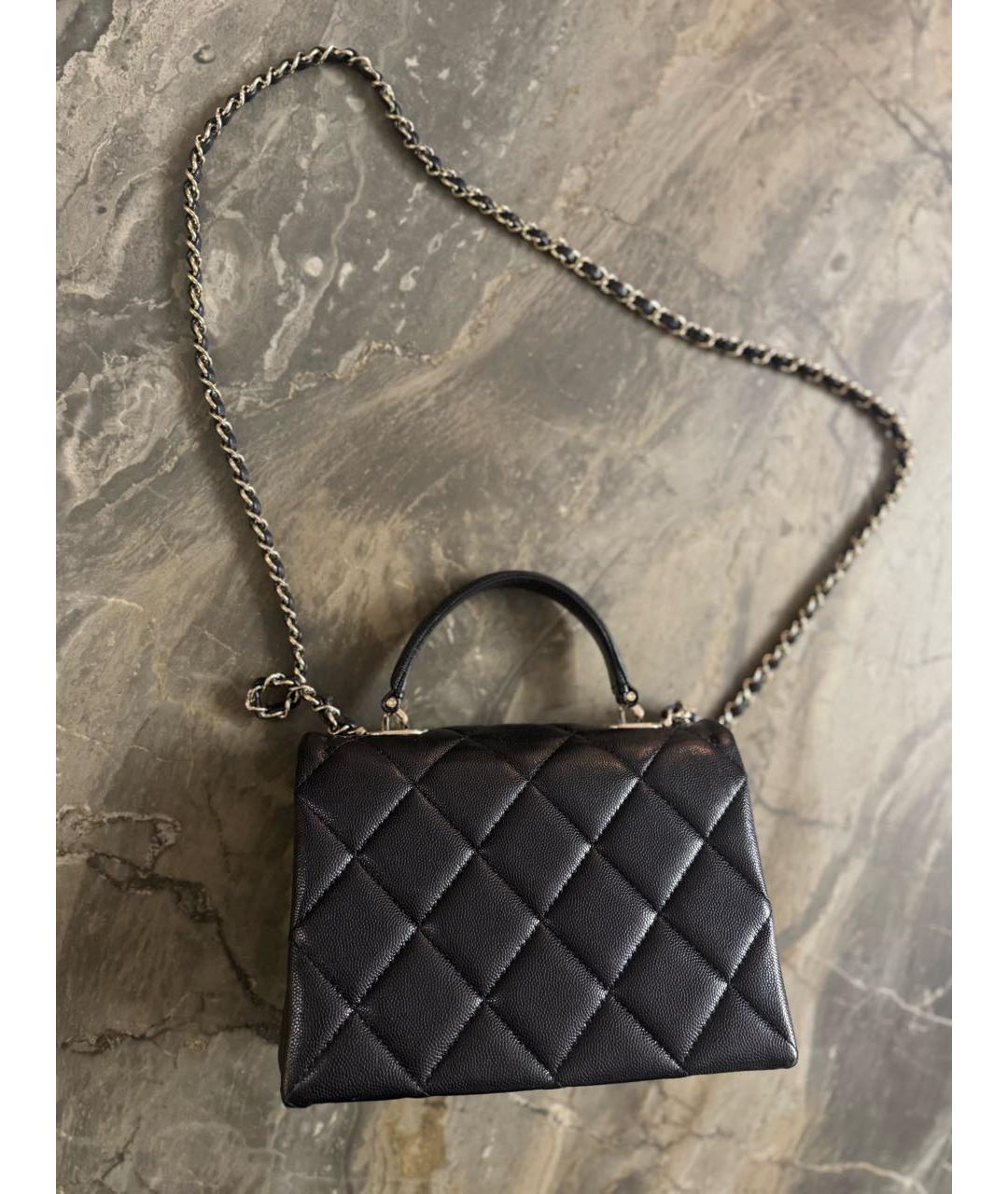 CHANEL Черная кожаная сумка через плечо, фото 2
