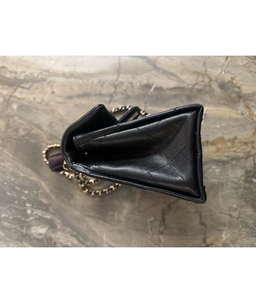 CHANEL Черная кожаная сумка через плечо, фото 3
