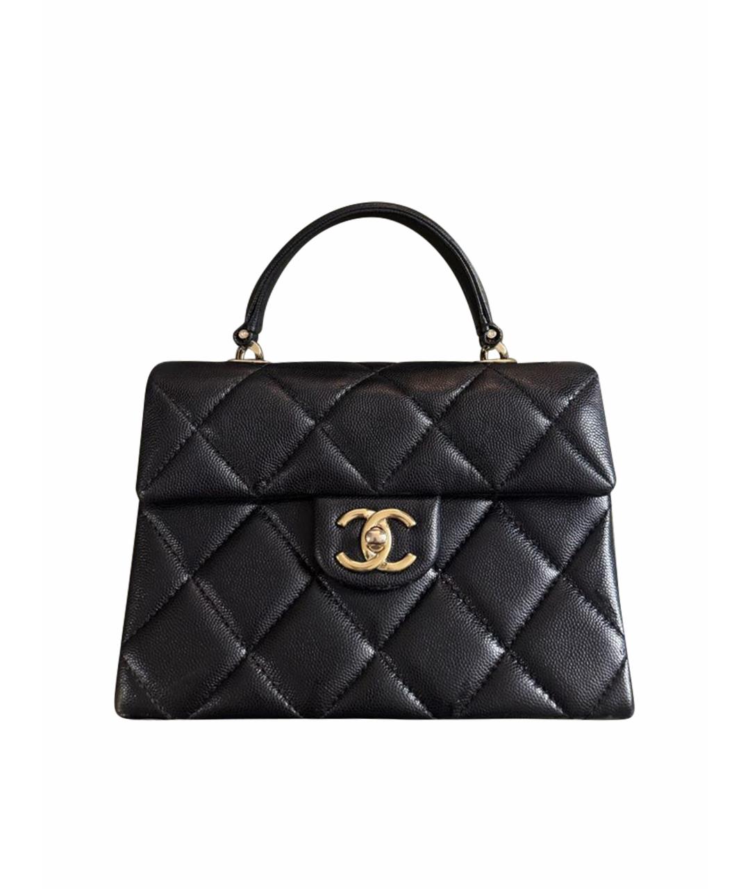 CHANEL Черная кожаная сумка через плечо, фото 1