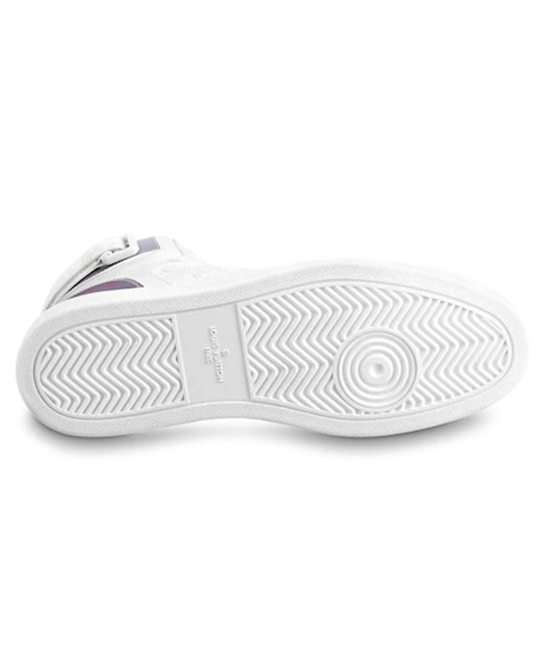 LOUIS VUITTON Белые кожаные высокие кроссовки / кеды, фото 5