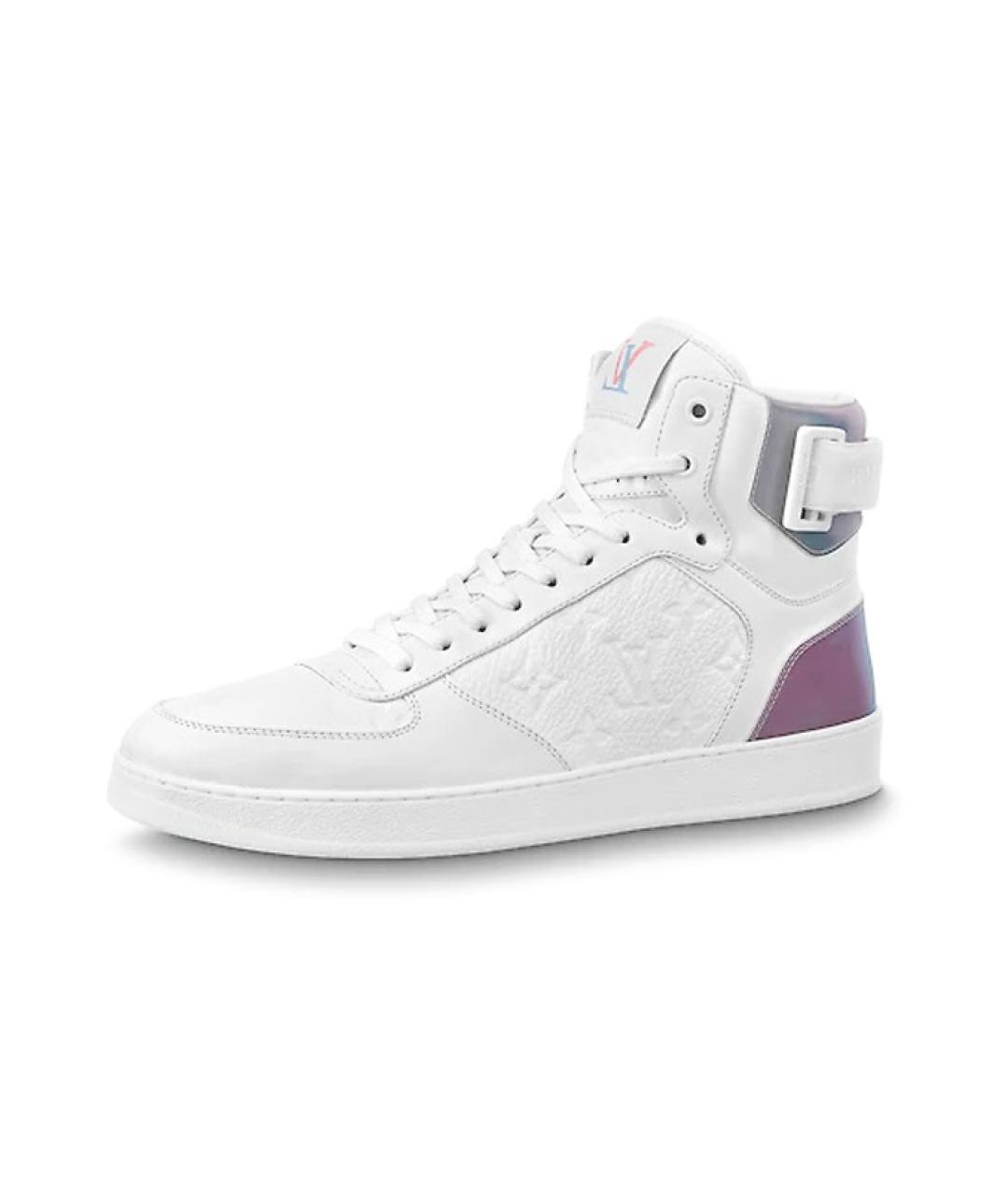 LOUIS VUITTON Белые кожаные высокие кроссовки / кеды, фото 2