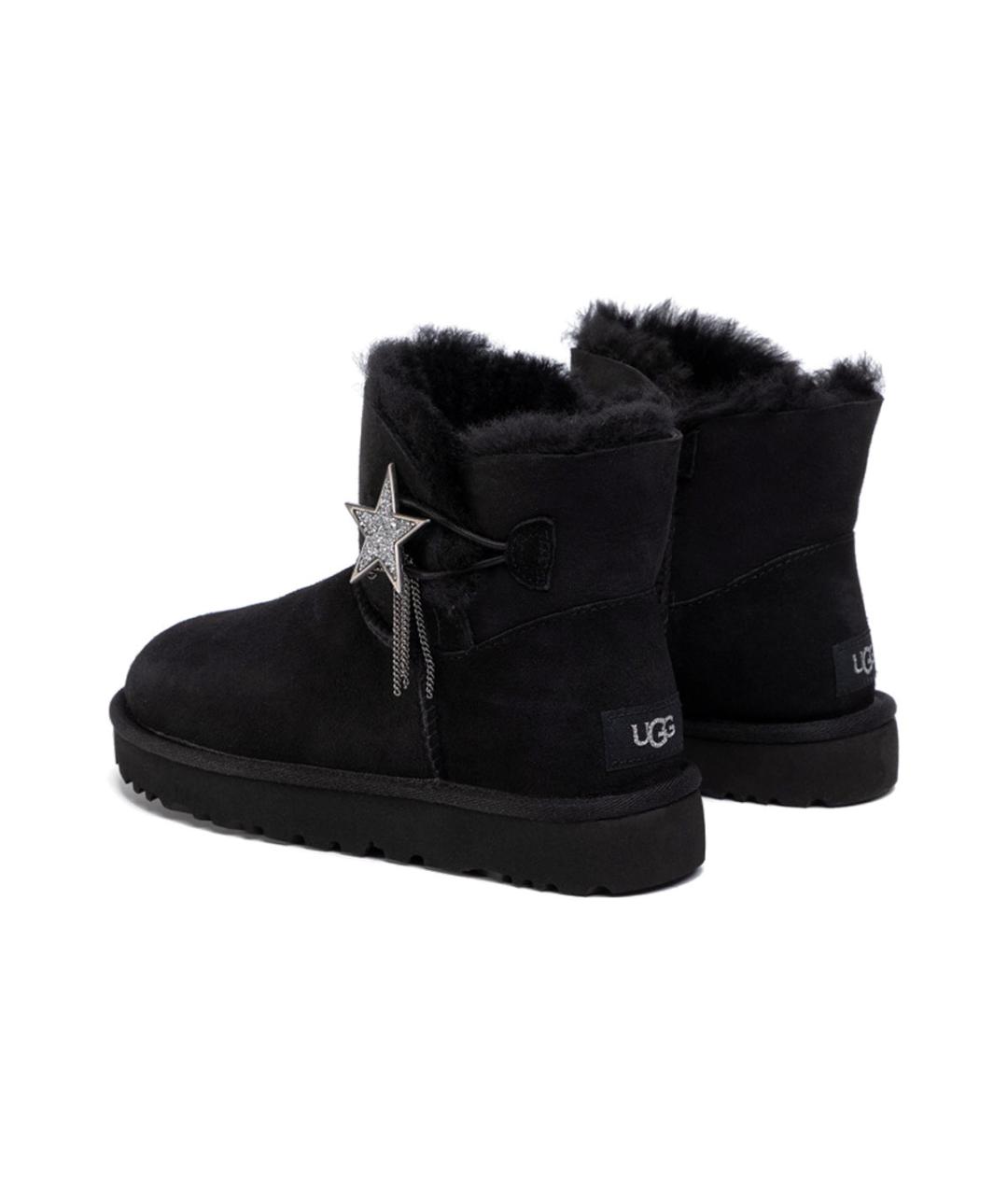 UGG AUSTRALIA Черные нубуковые ботинки, фото 4