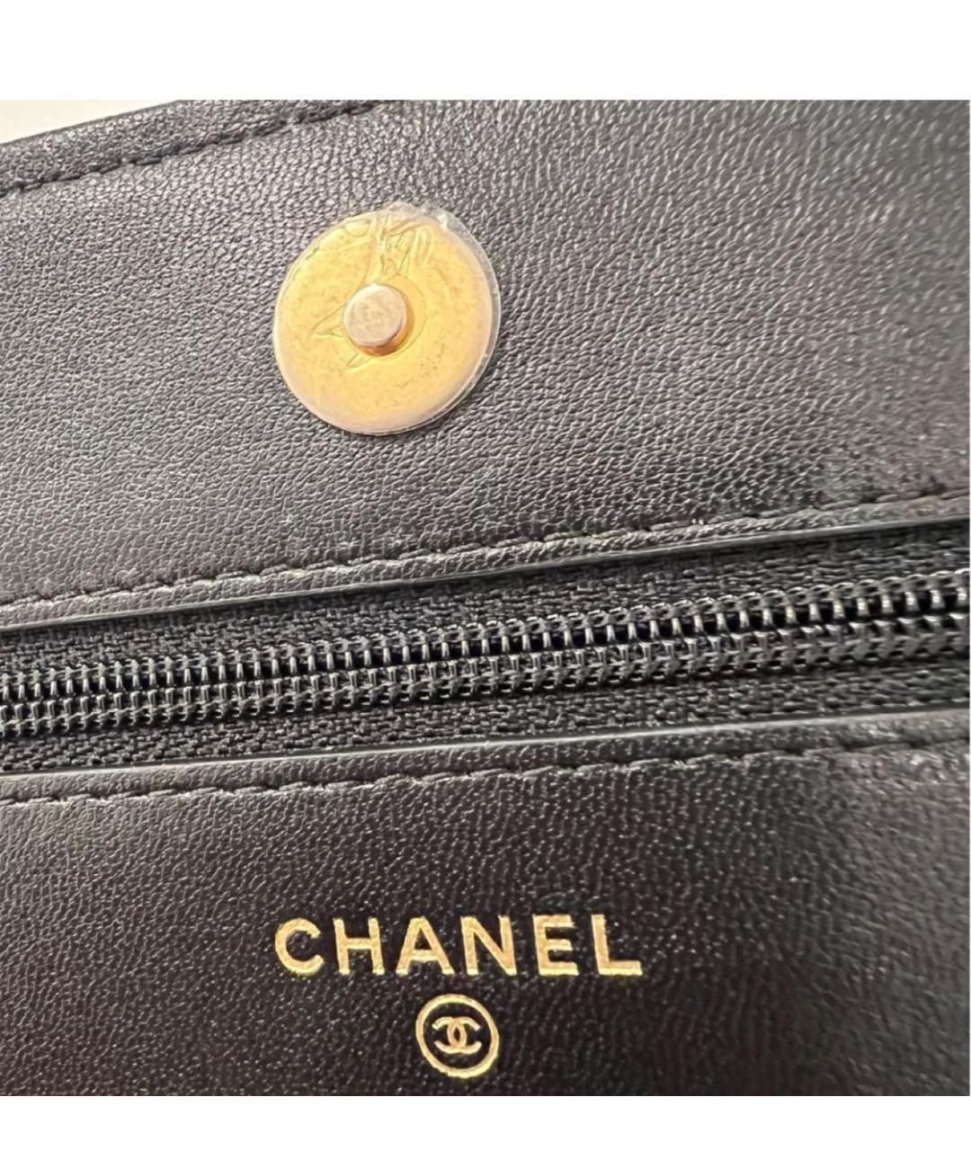 CHANEL Черная кожаная сумка через плечо, фото 4