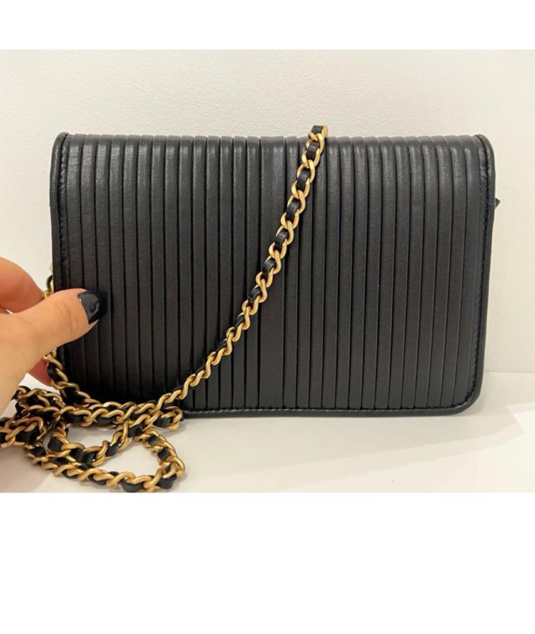 CHANEL Черная кожаная сумка через плечо, фото 3