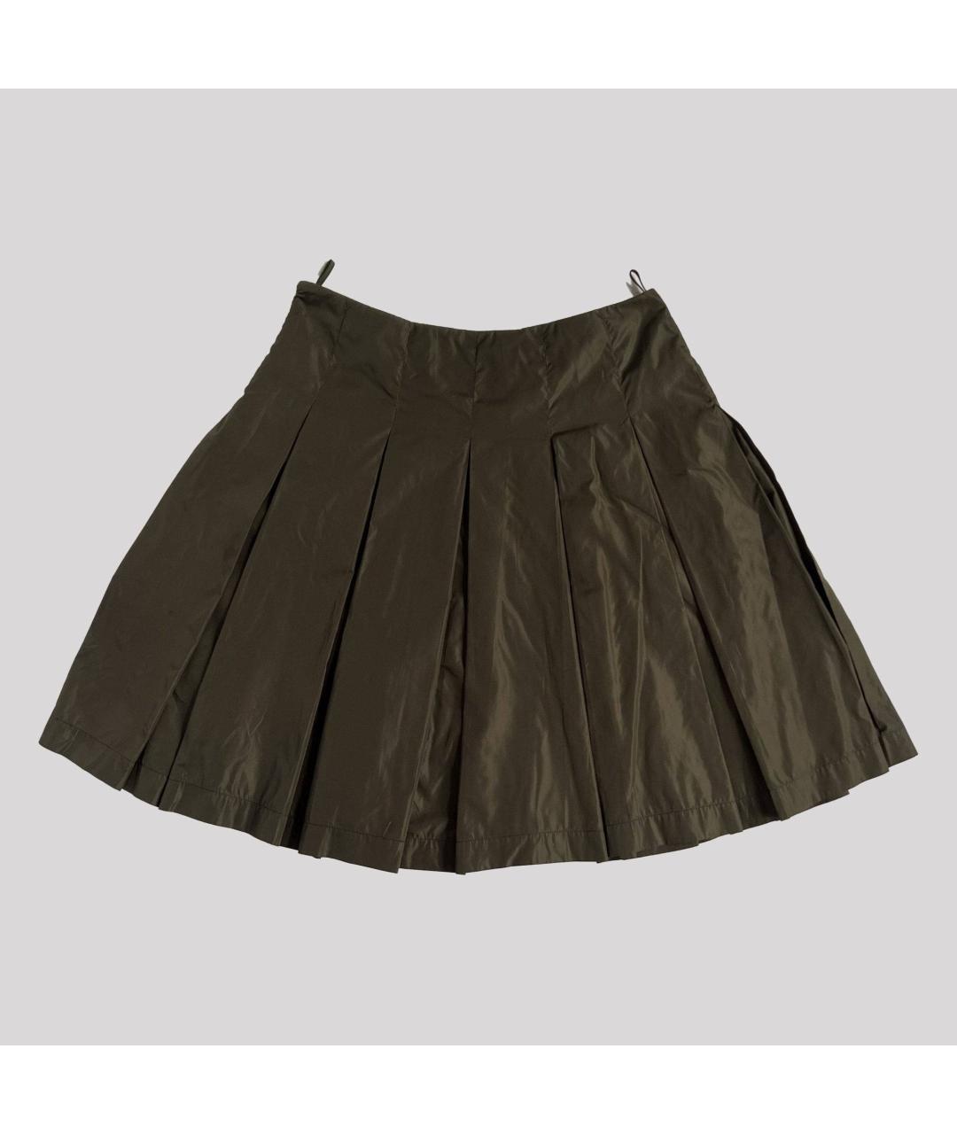 PRADA Коричневая полиамидовая юбка мини, фото 6