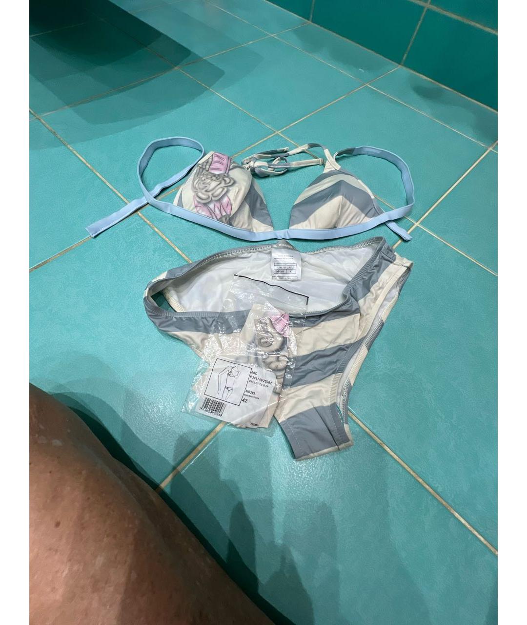 CHANEL Голубой полиамидовый купальник, фото 3