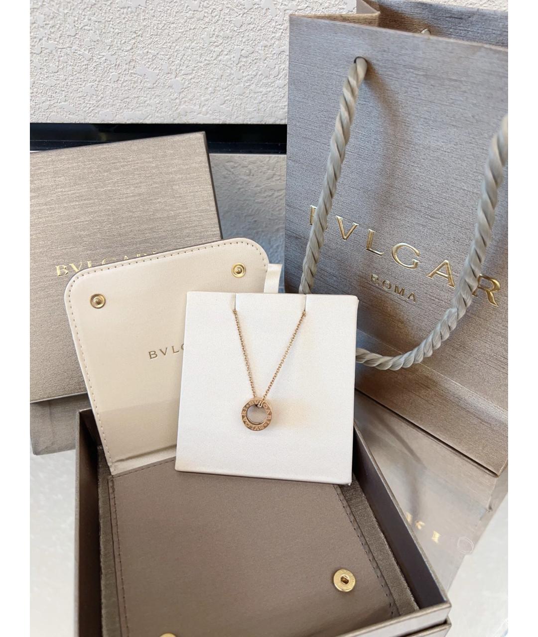 BVLGARI Золотая подвеска из розового золота, фото 4