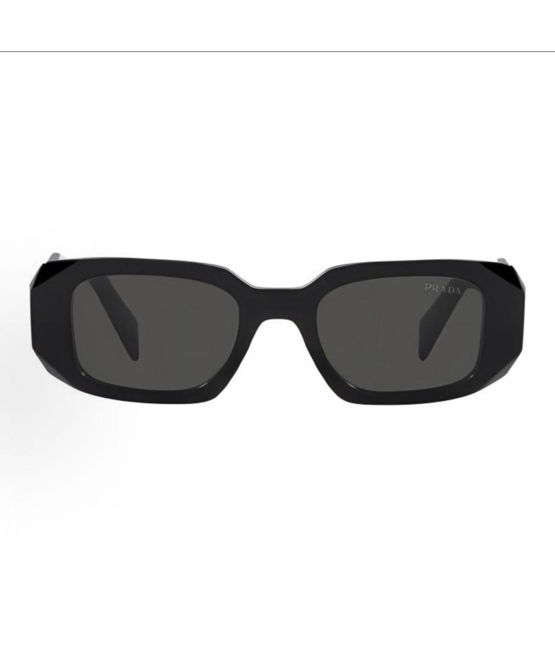 PRADA Черные пластиковые солнцезащитные очки, фото 2