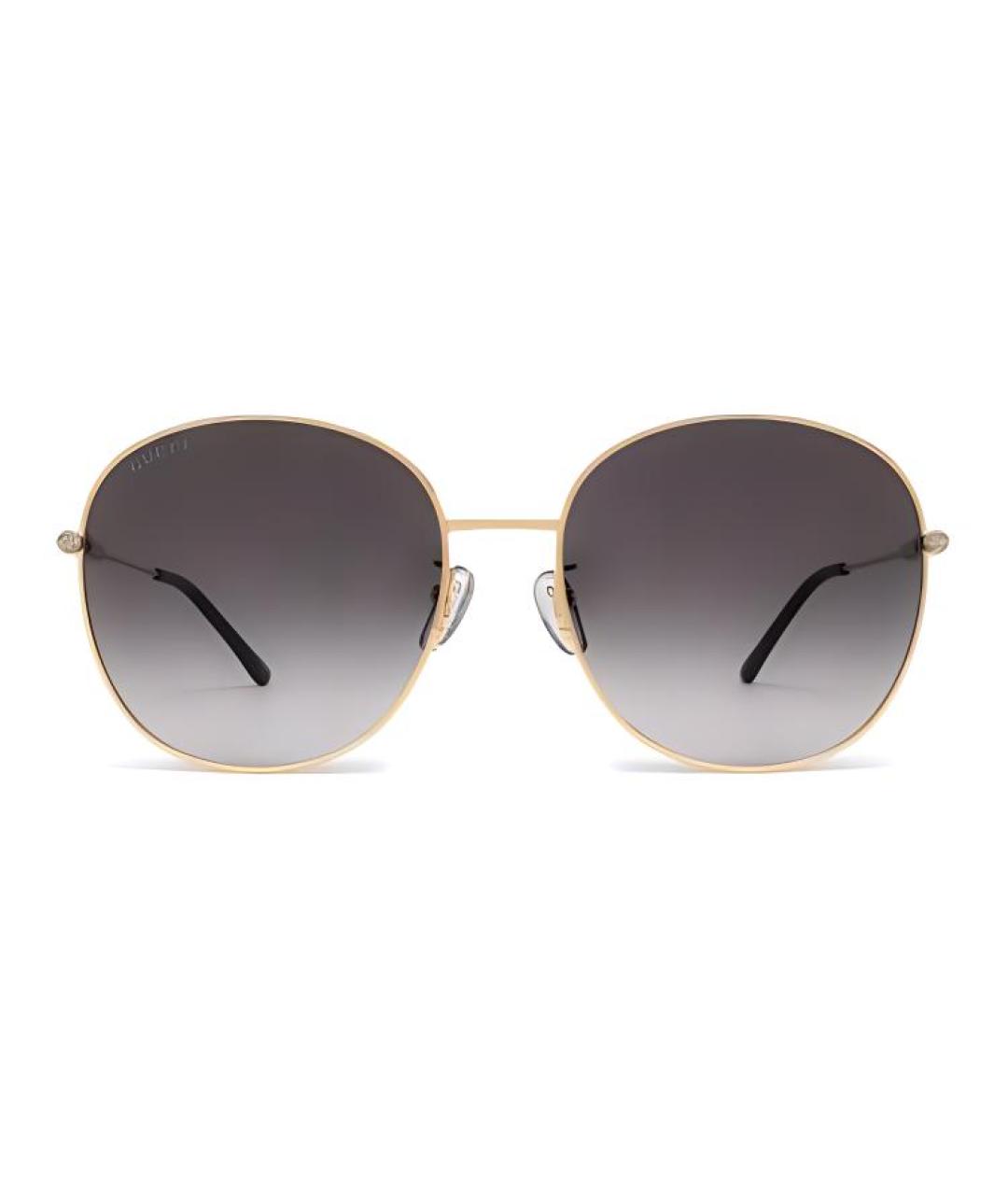 GUCCI Черные металлические солнцезащитные очки, фото 1