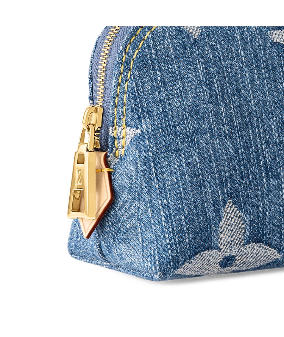 LOUIS VUITTON Голубая деним барсетка, фото 5