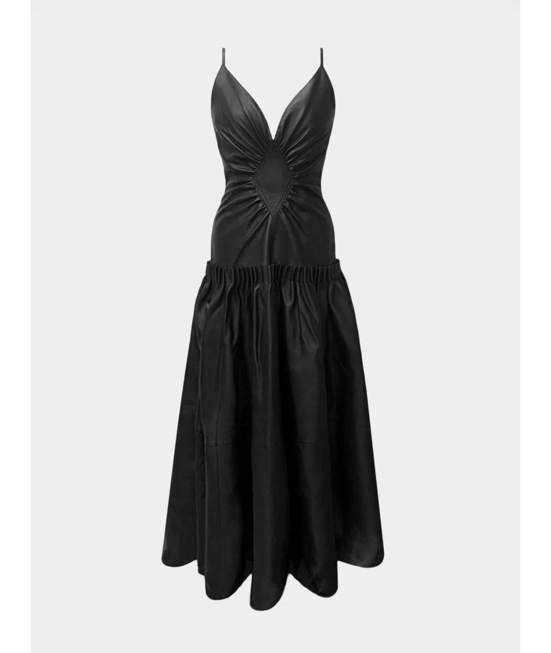 LOEWE Черное кожаное вечернее платье, фото 9