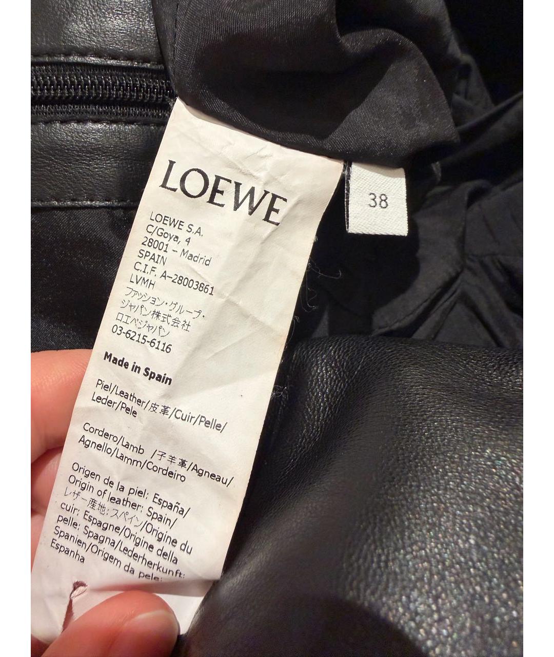 LOEWE Черное кожаное вечернее платье, фото 8