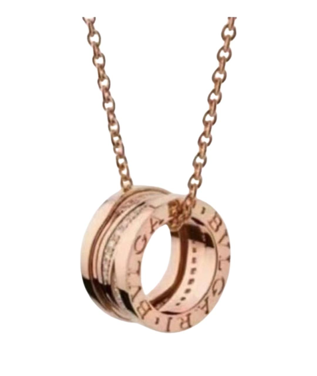 BVLGARI Розовая подвеска из розового золота, фото 1