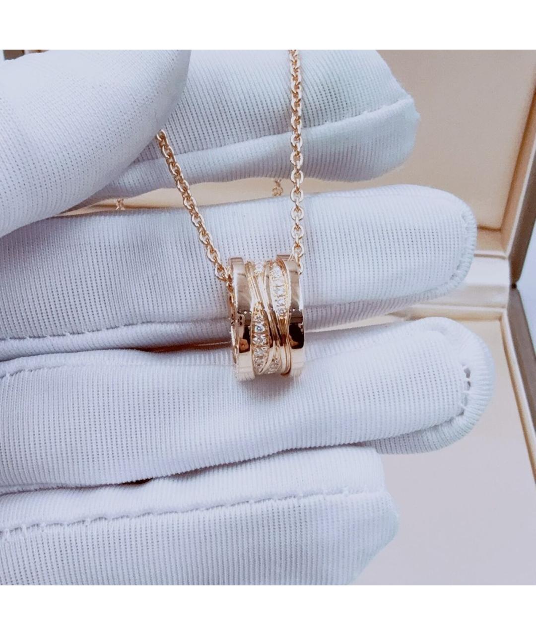 BVLGARI Розовая подвеска из розового золота, фото 4