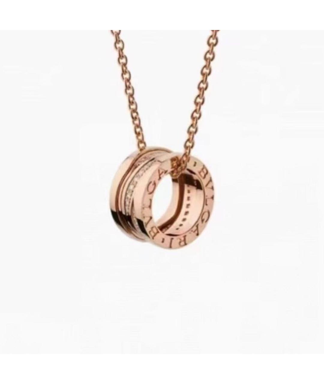 BVLGARI Розовая подвеска из розового золота, фото 7