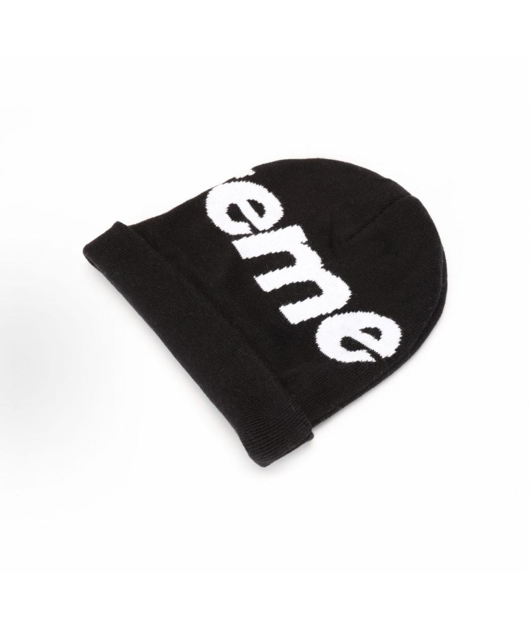 SUPREME Черная хлопковая шапка, фото 3