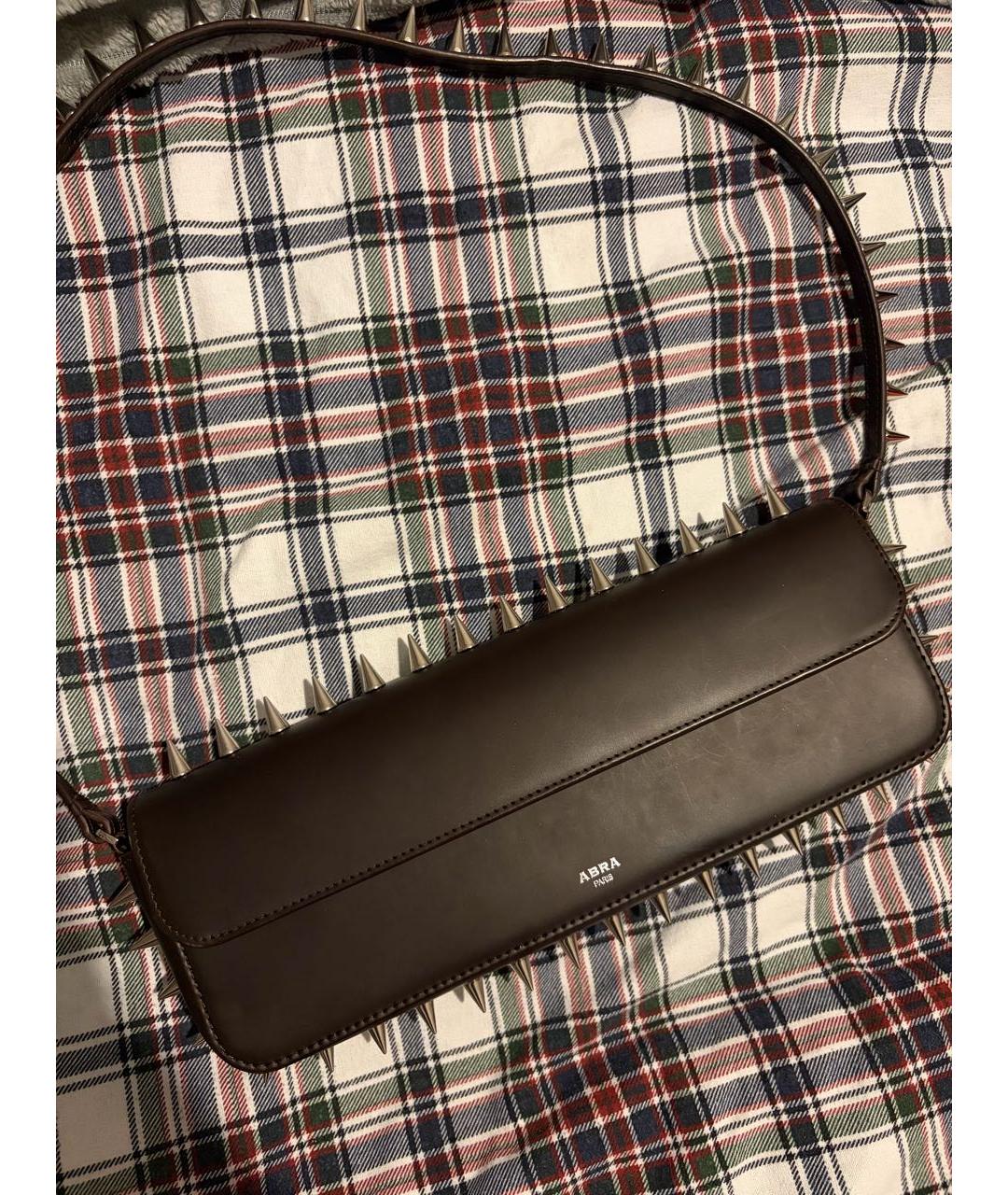 ABRA Коричневая синтетическая сумка через плечо, фото 5