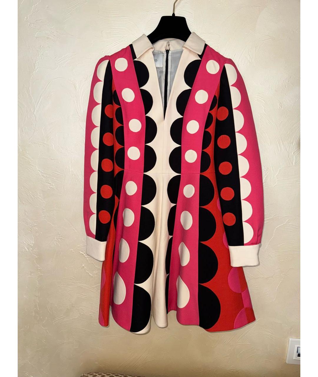 VALENTINO Мульти хлопковое вечернее платье, фото 5