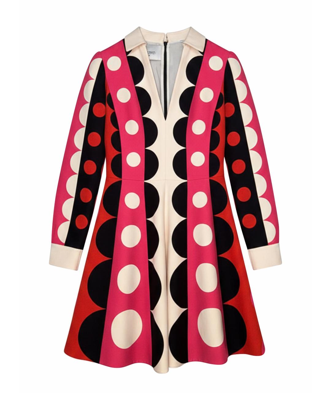 VALENTINO Мульти хлопковое вечернее платье, фото 1