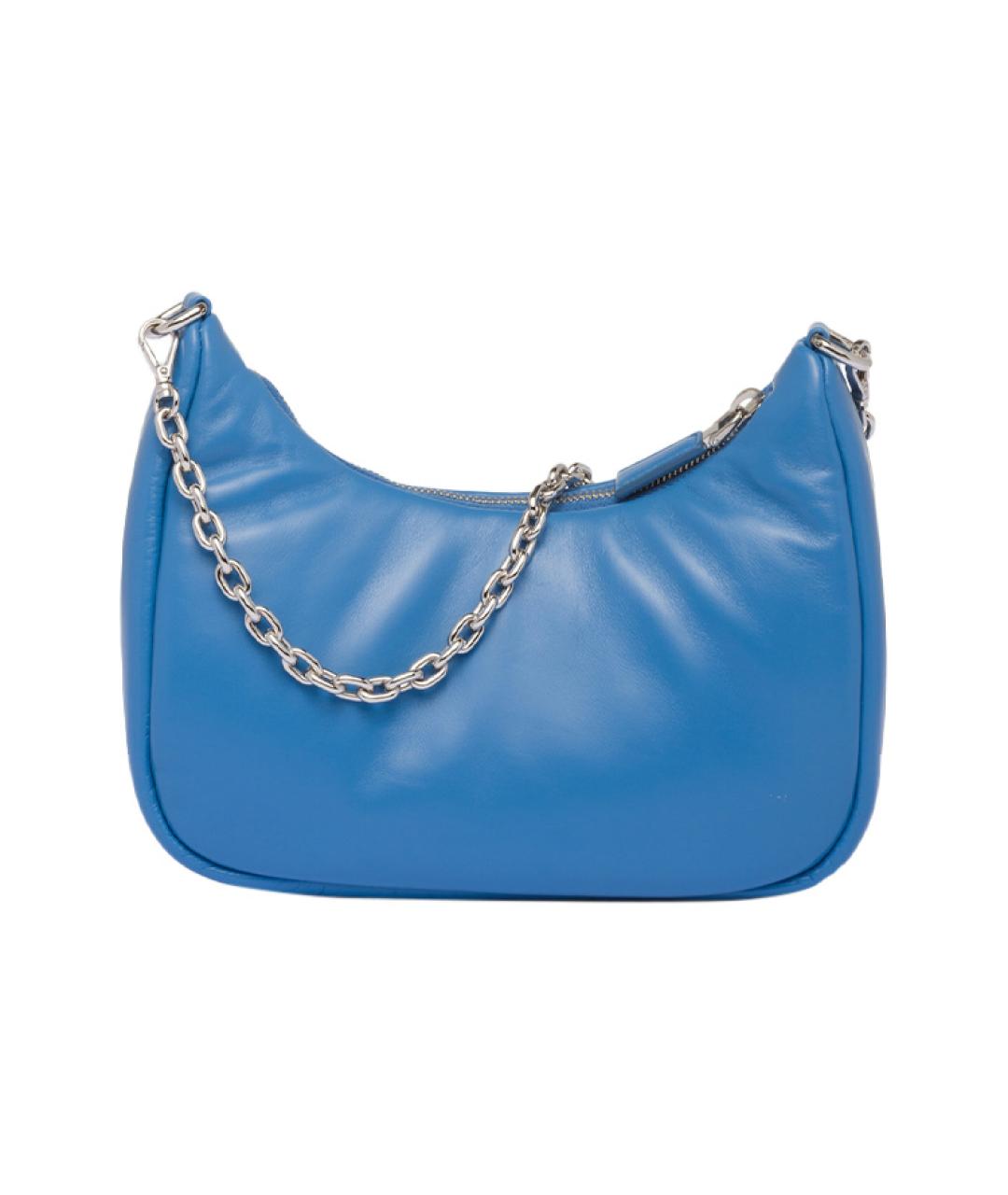 PRADA Синяя кожаная сумка через плечо, фото 3