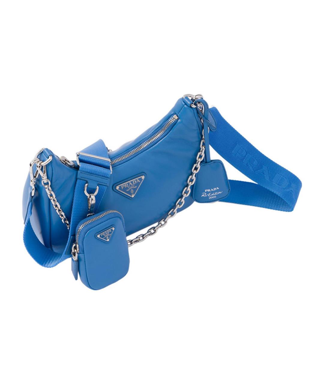 PRADA Синяя кожаная сумка через плечо, фото 2
