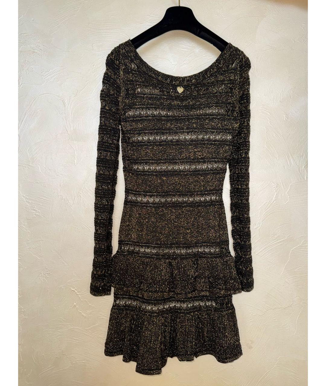 TWIN-SET Коричневое хлопковое повседневное платье, фото 2