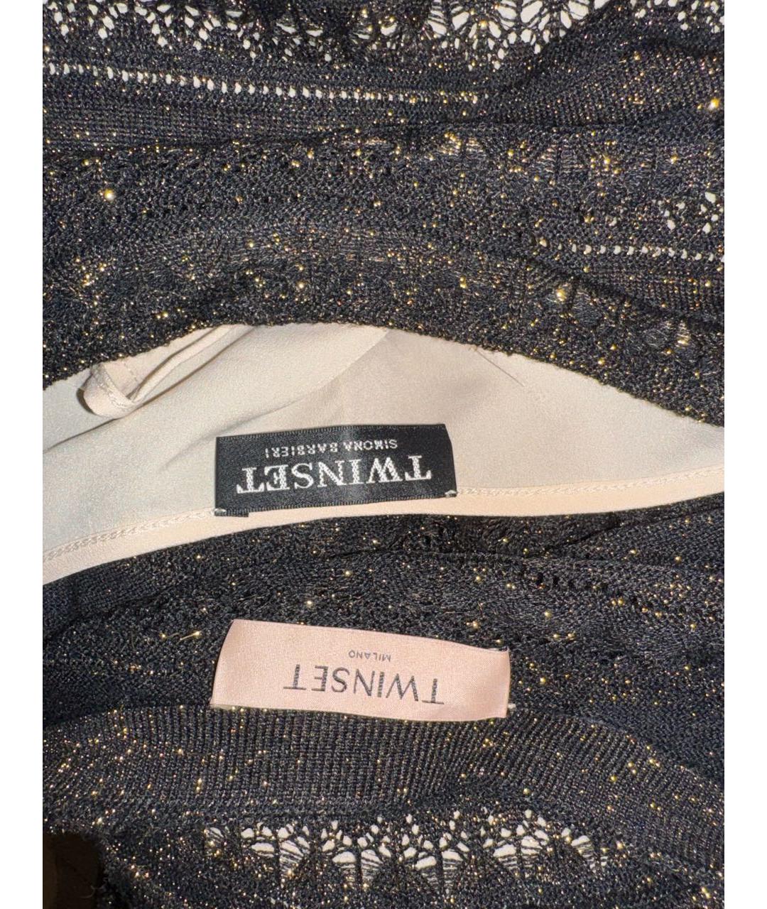 TWIN-SET Коричневое хлопковое повседневное платье, фото 3